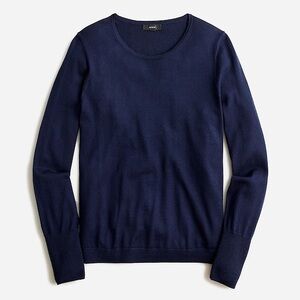 J. Crew Halle crewneck sweater in navy 100% wool size medium